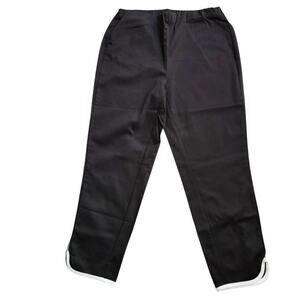 C Wonder black Cotton Sateen Crop Pants with Hem Detail Size 4